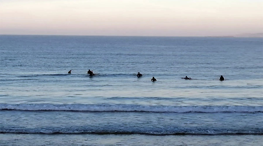 surfers en el oceano